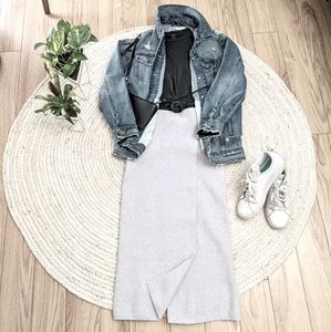 Babaton Aritzia Midi Wrap Skirt